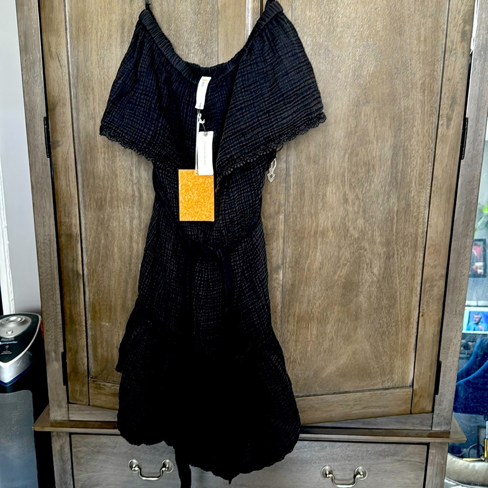 Anthro DP strapless dress